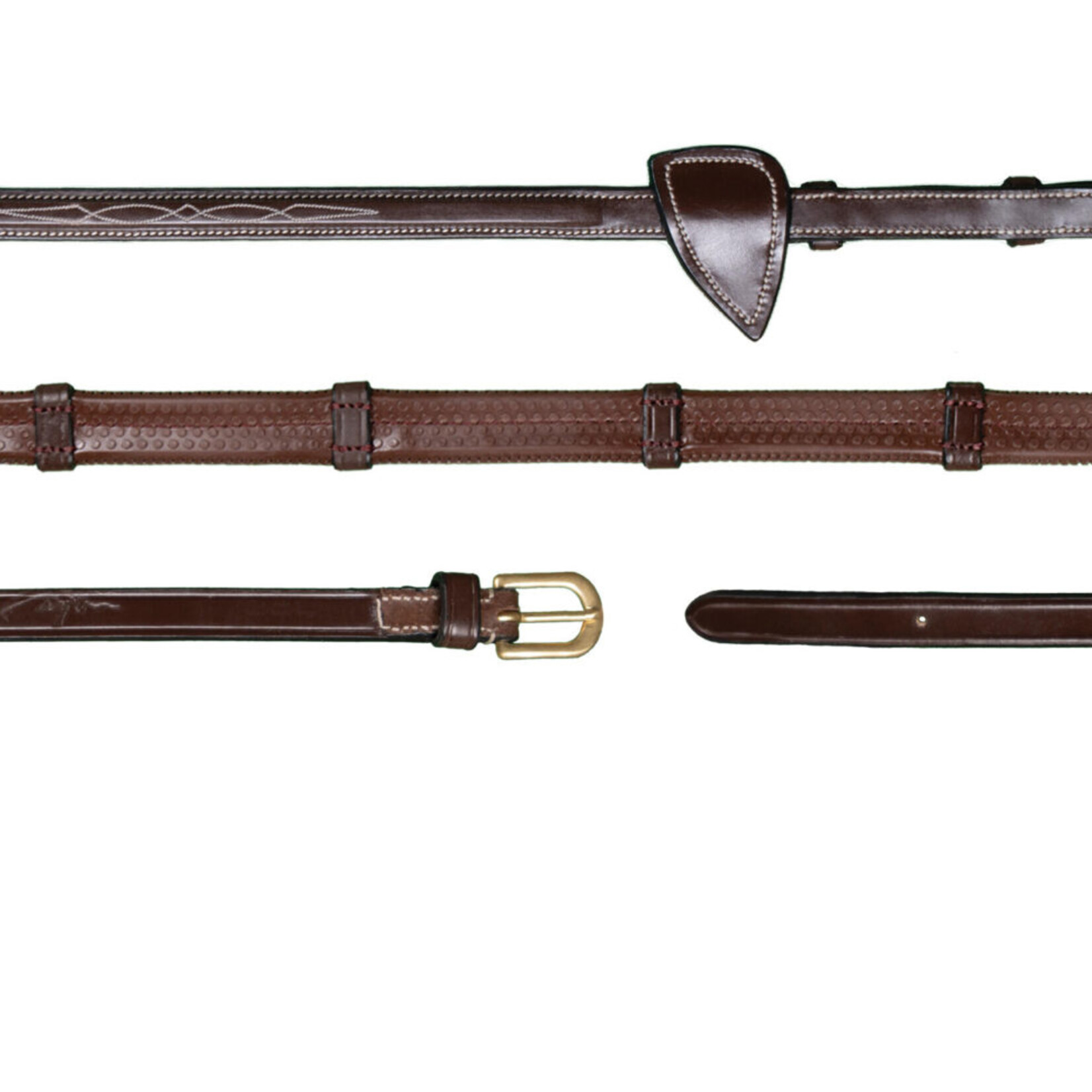 Dy'on DY05C Dy'on D-Collection 1/2” Rubber Reins w/ Leather Loops