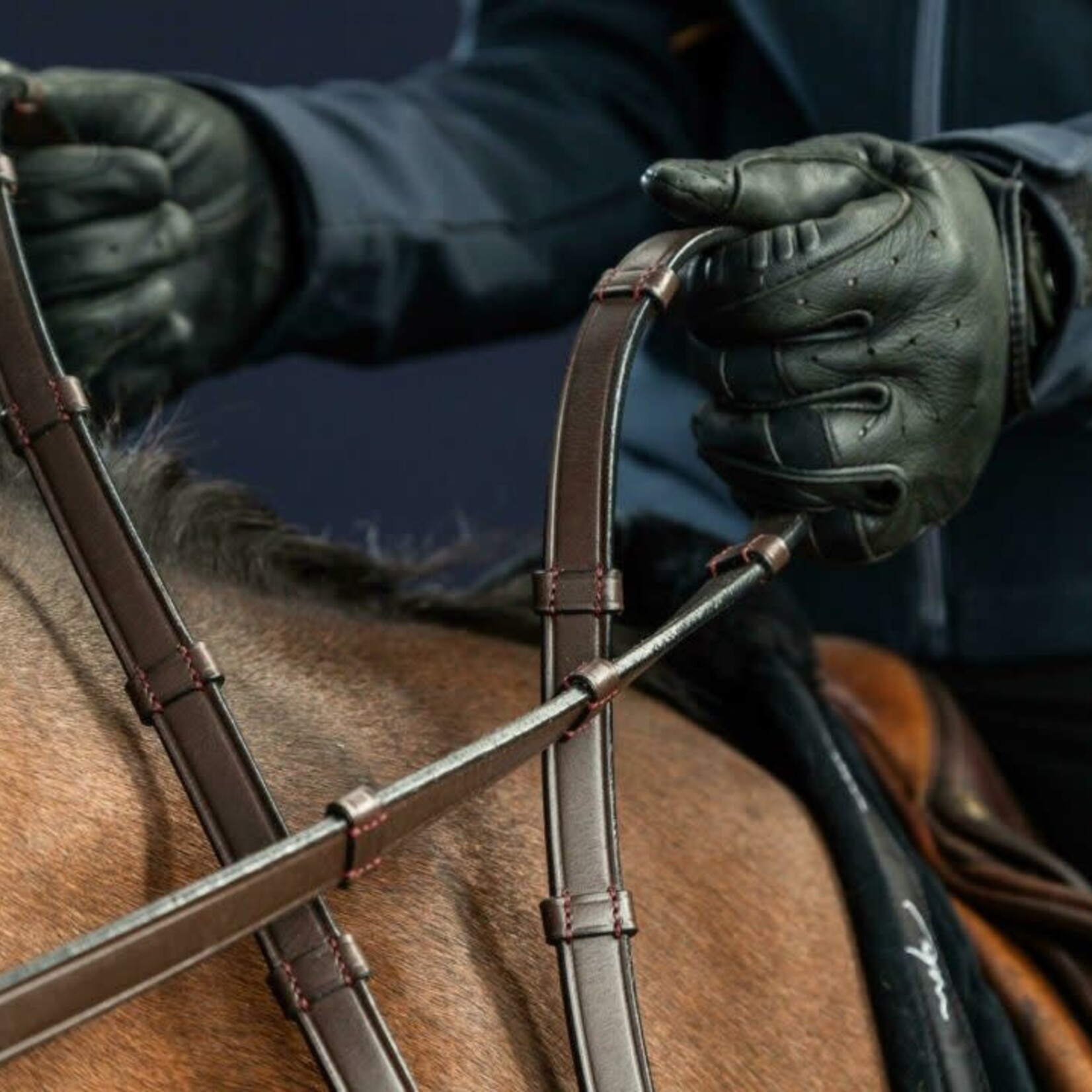 Dy'on B249 Dy'on Dressage 5/8" Leather Reins with Loops