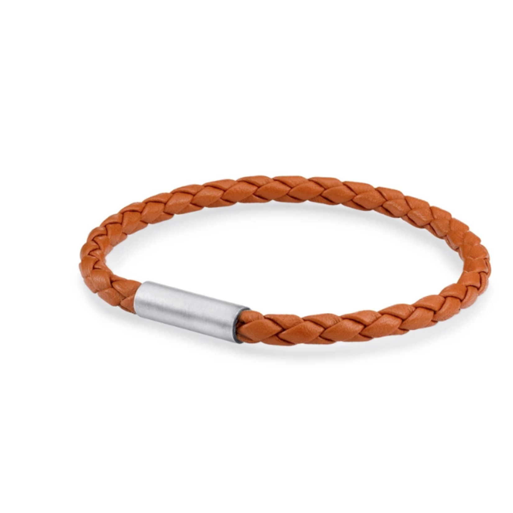 8” Single Strand Saddle Leather Magnet Closure Bracelet