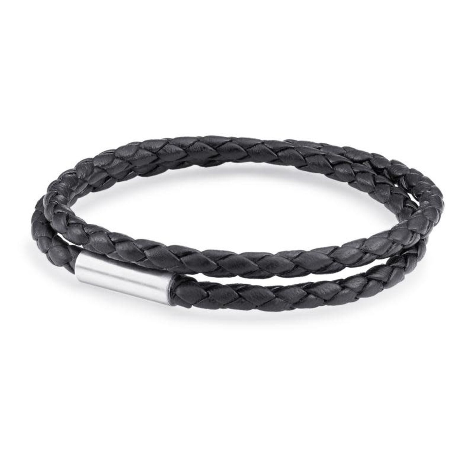 Black Double Strand 16” Magnet Closure Men’s Bracelet