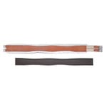 Horse Fare Leather Overlay Girth - Removable Sheepskin + Fancy Stitch