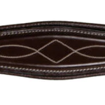 Dy'on DY02B Dy'on D-Collection Anatomic Fancy Browband with Cream Stitching **Browband only** Brass Emblem