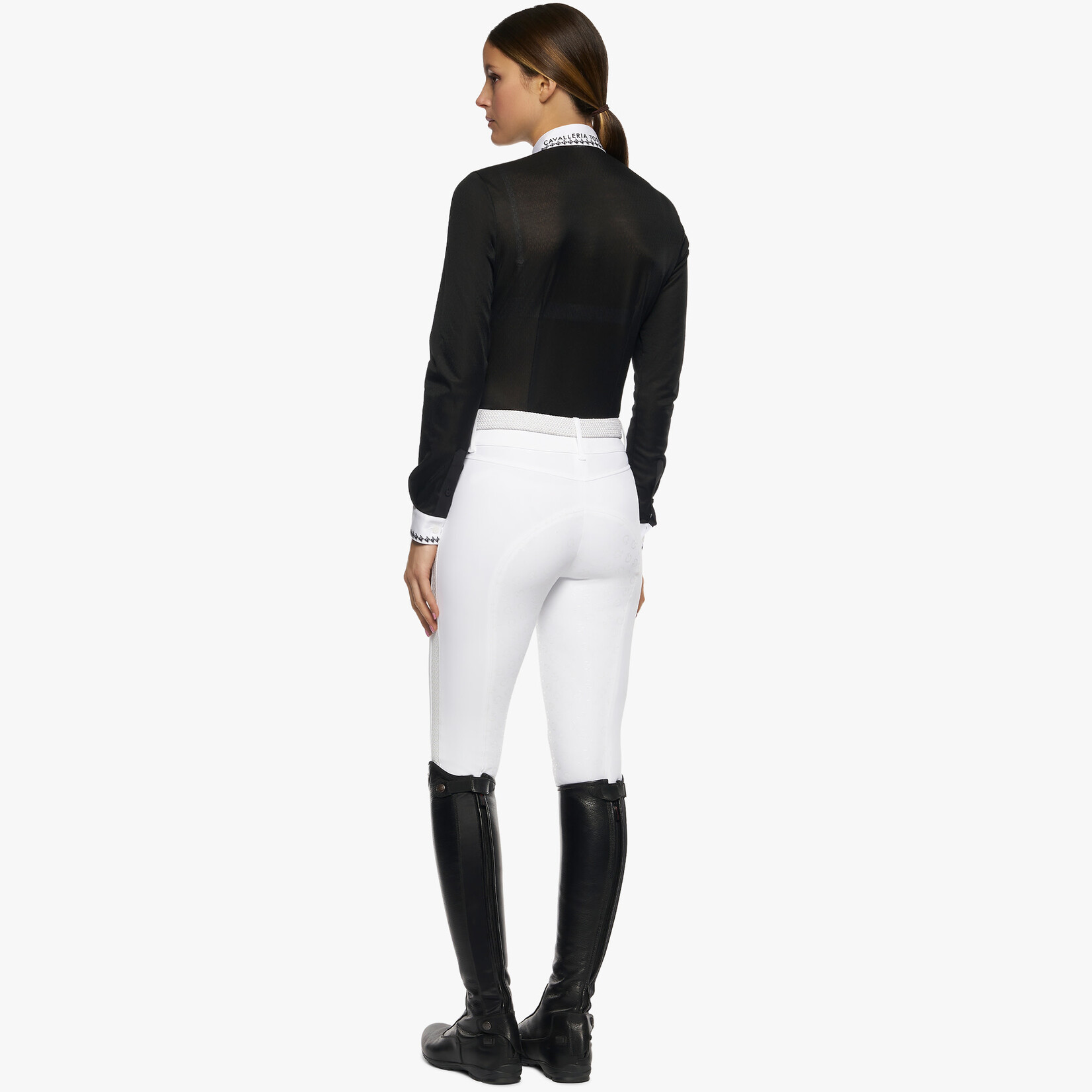 Cavalleria Toscana CAD152 Cavalleria Toscana  Pleated Jersey L/S Shirt