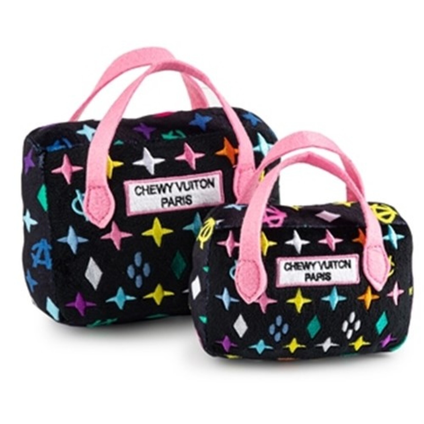 Haute Diggity Dog Black Monogram Chewy Vuiton Handbag Toy, Small