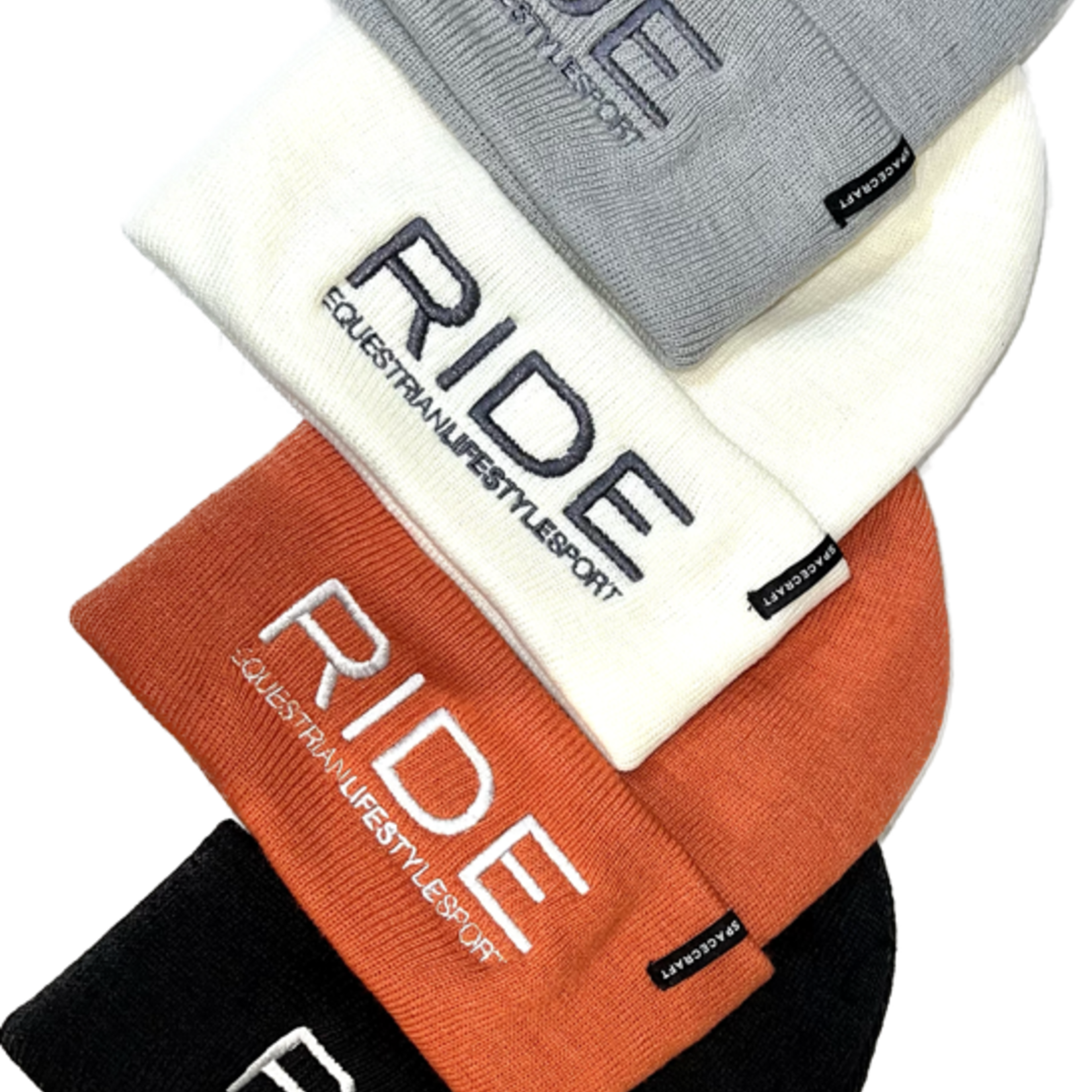 RIDE RIDE Beanie, Limited Edition, Fleece Lined Knit Fold-Over