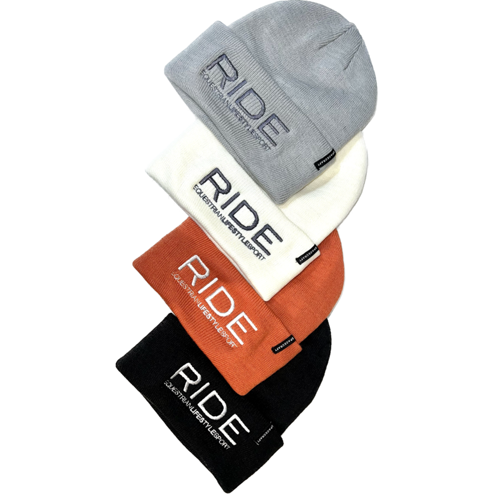 RIDE RIDE Beanie, Limited Edition, Fleece Lined Knit Fold-Over