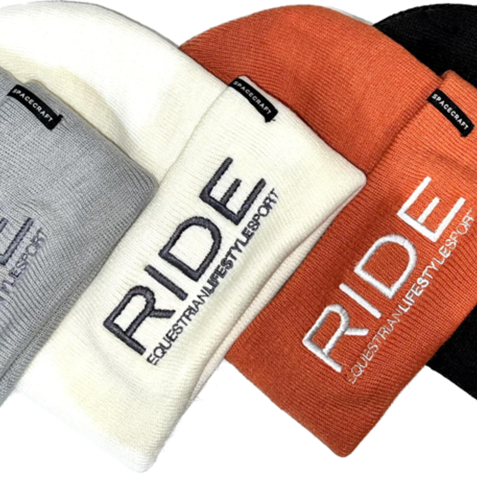RIDE RIDE Beanie, Limited Edition, Fleece Lined Knit Fold-Over
