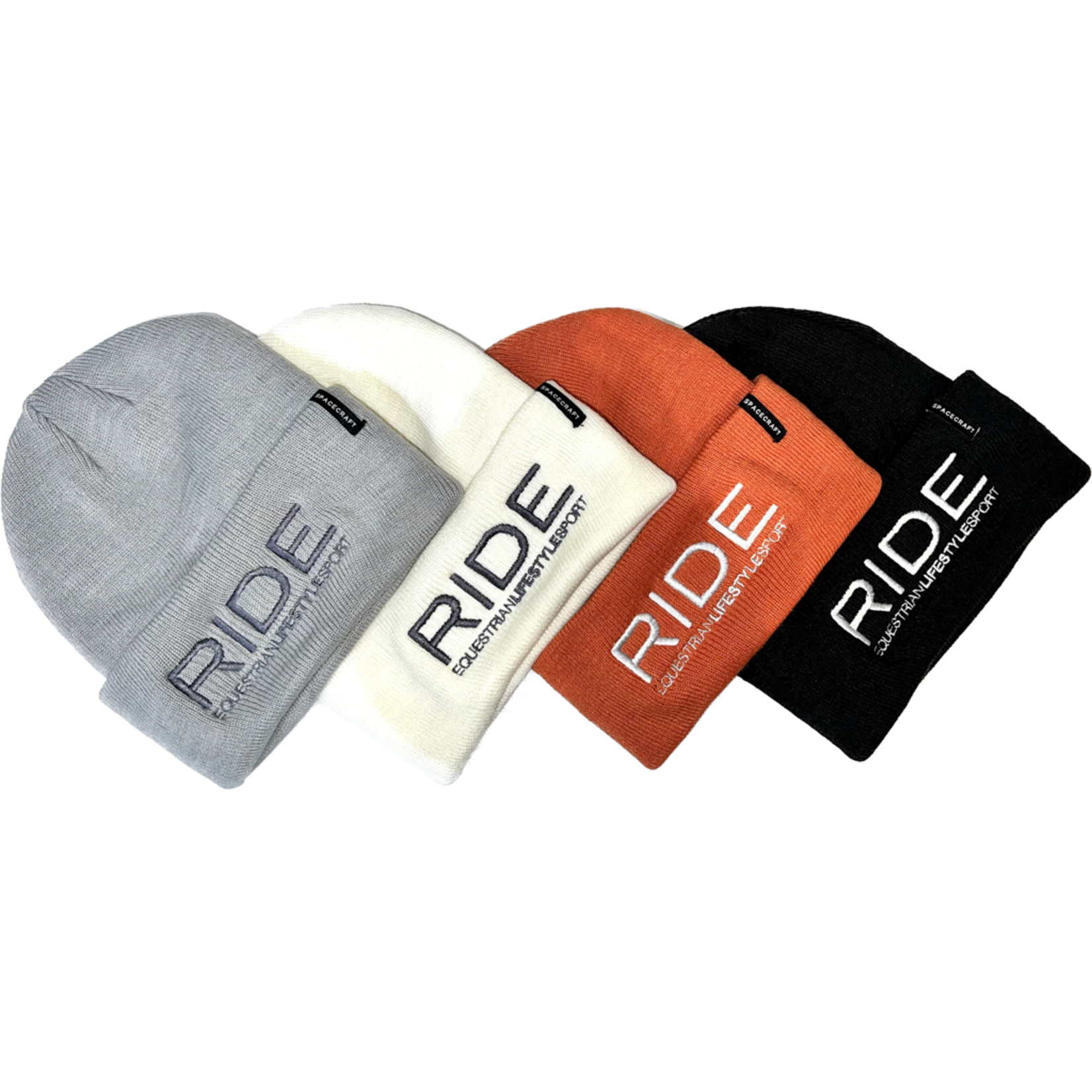 RIDE RIDE Beanie, Limited Edition, Fleece Lined Knit Fold-Over