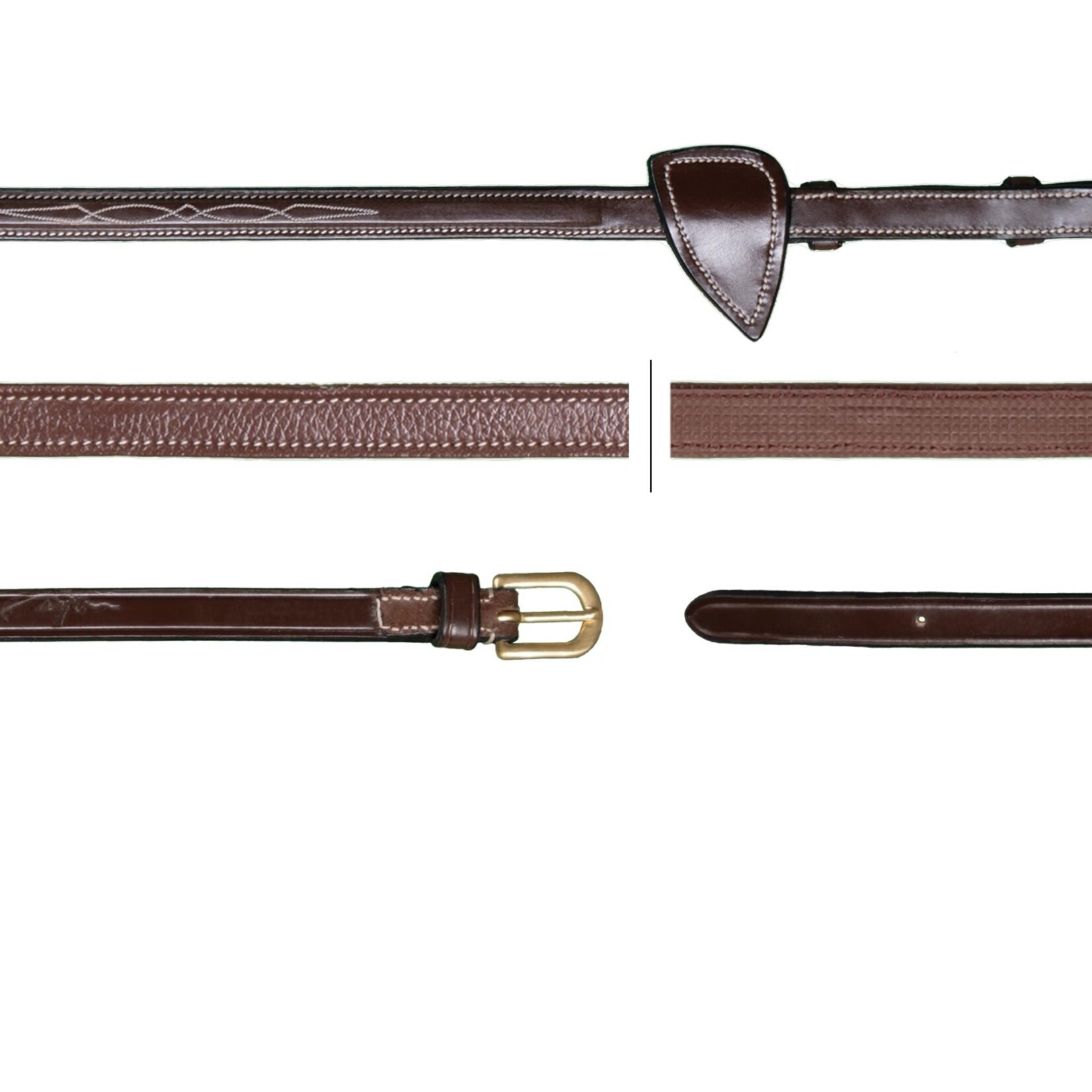 Dy'on DY05F Dy'on Hunter Reins 4/8” Fancy Stitched