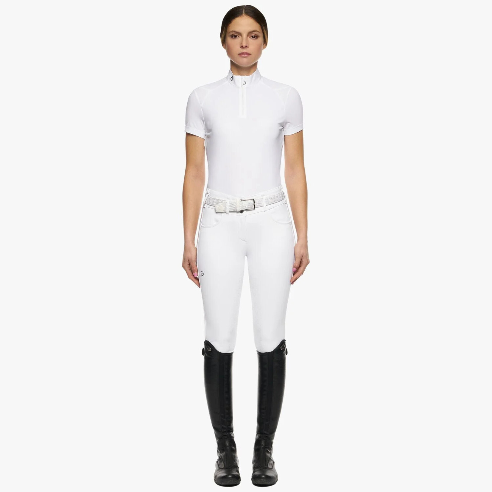 Cavalleria Toscana POD308 Cavalleria Toscana Mitered Corner Jersey S/S Zip Competition