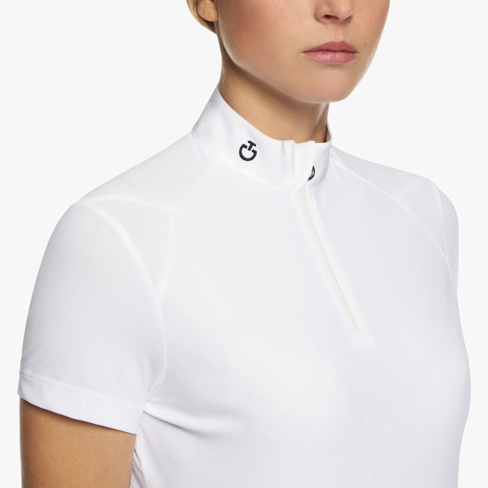Cavalleria Toscana POD308 Cavalleria Toscana Mitered Corner Jersey S/S Zip Competition