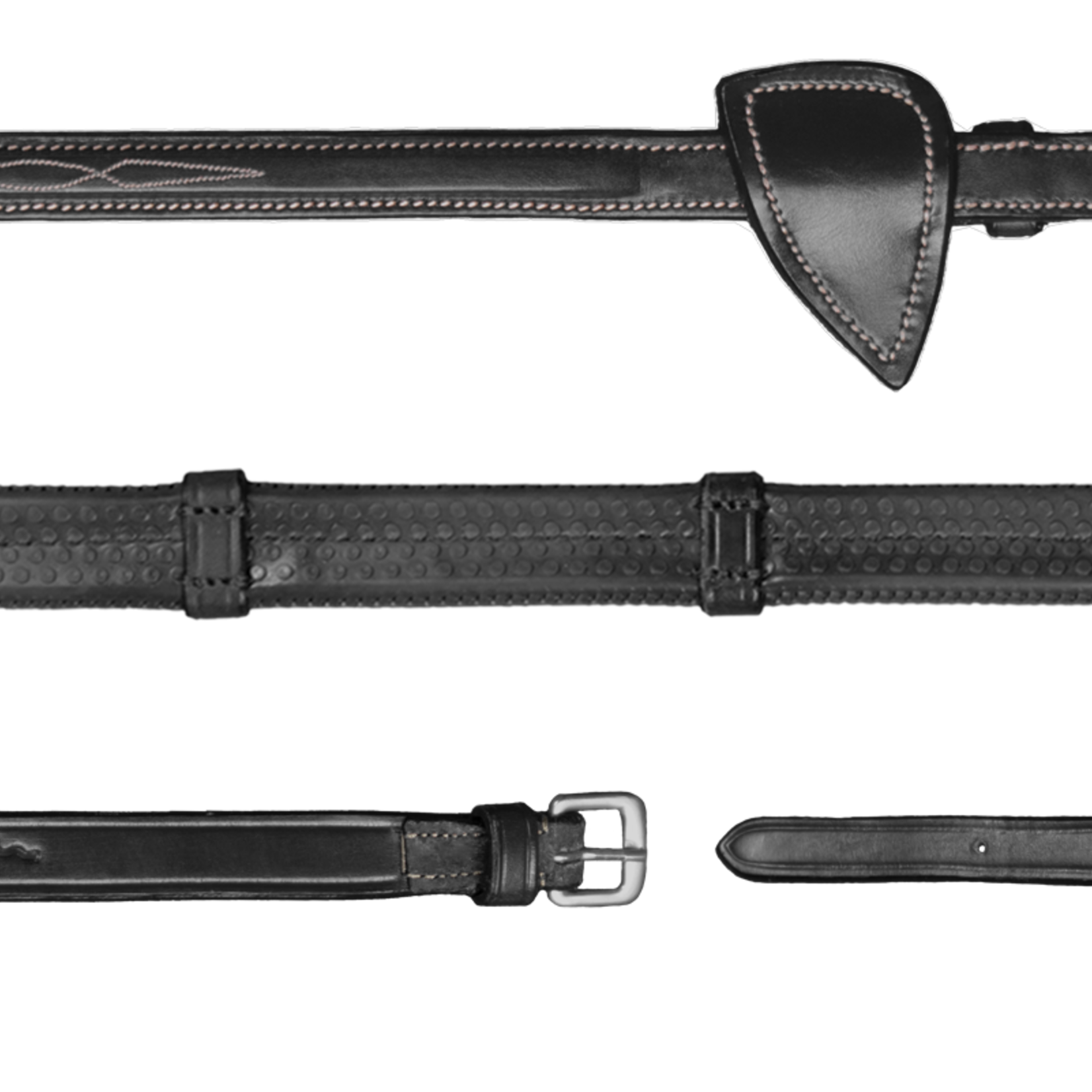 Dy'on US05C Dy'on Hunter 1/2" Rubber Reins with Leather Loops