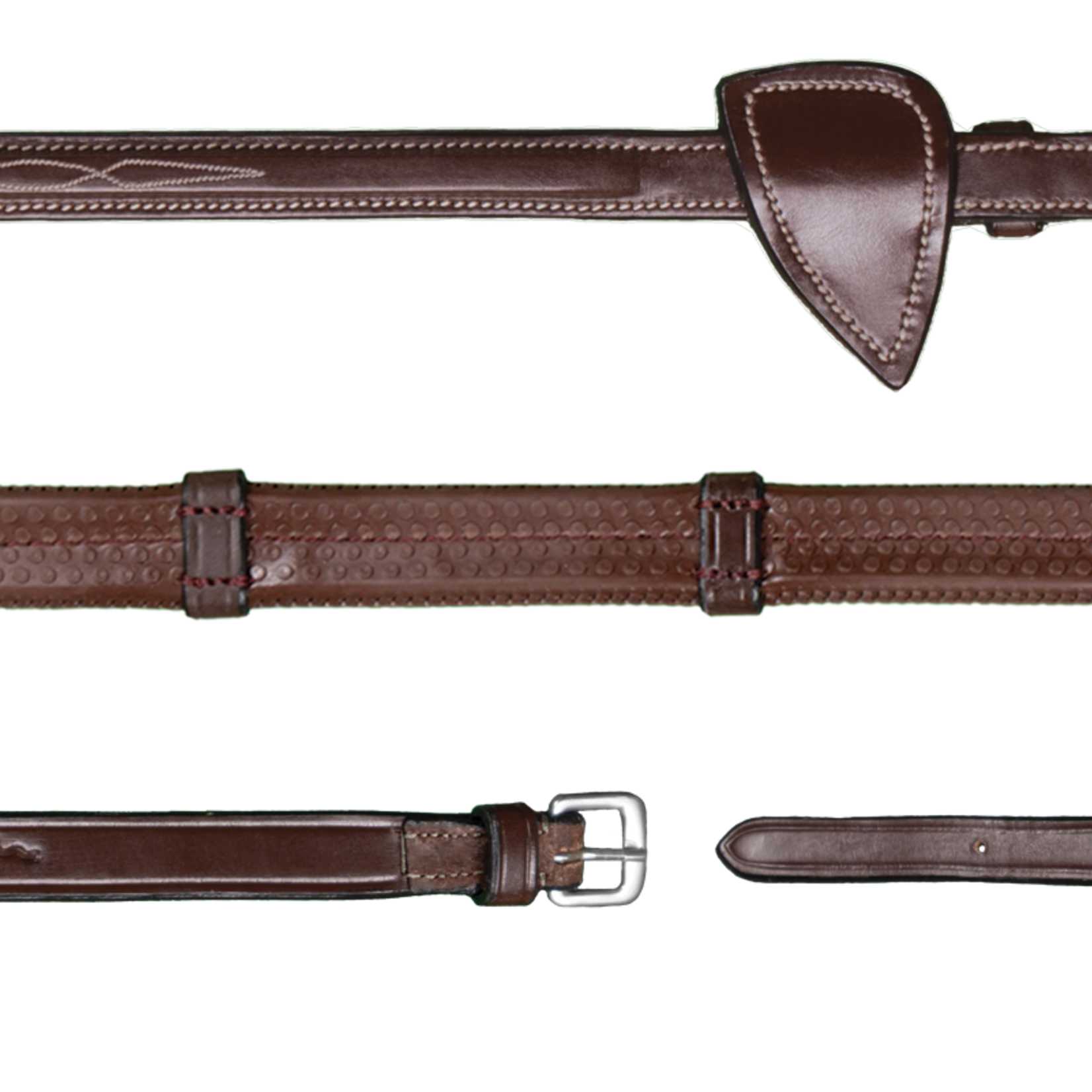 Dy'on US05C Dy'on Hunter 1/2" Rubber Reins with Leather Loops