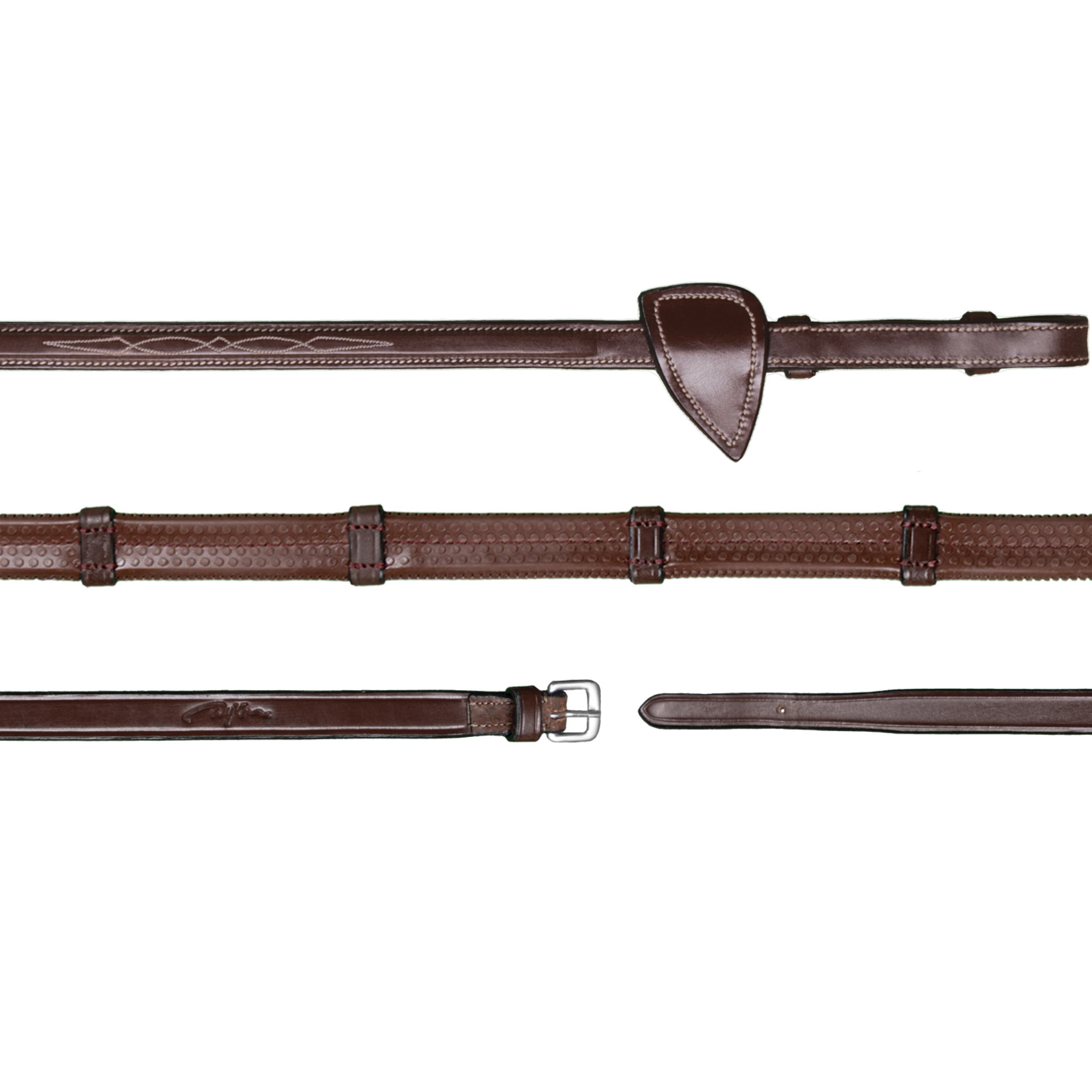 Dy'on US05C Dy'on Hunter 1/2" Rubber Reins with Leather Loops