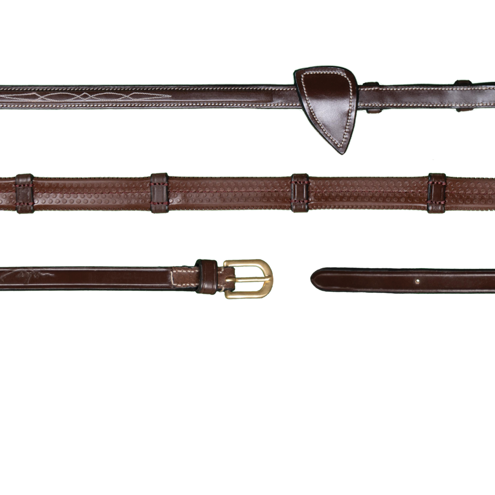Dy'on DY05C Dy'on D-Collection 1/2” Rubber Reins w/ Leather Loops