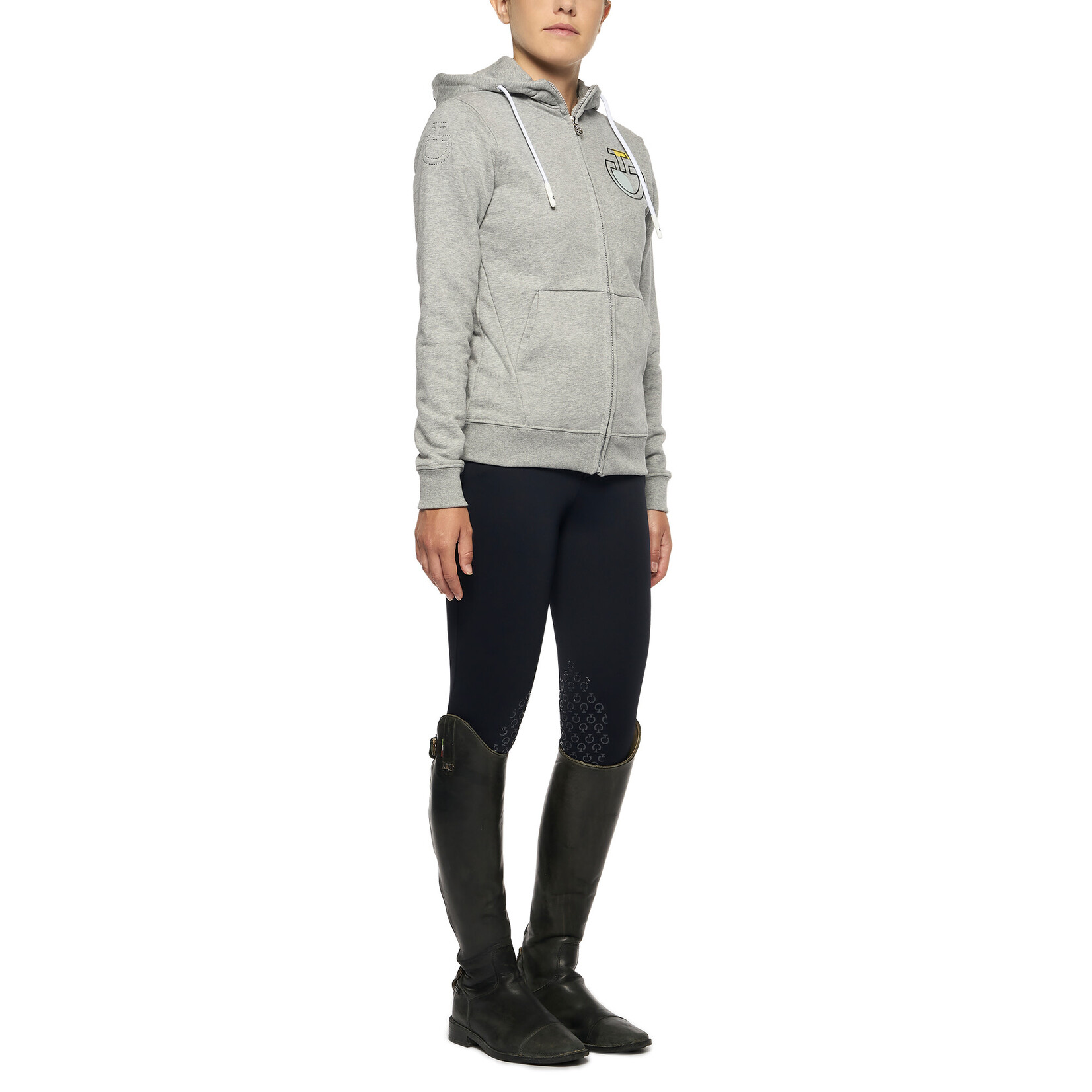 Cavalleria Toscana FEA008 Cavalleria Toscana Girl's Color Form Cotton Zip Hoodie