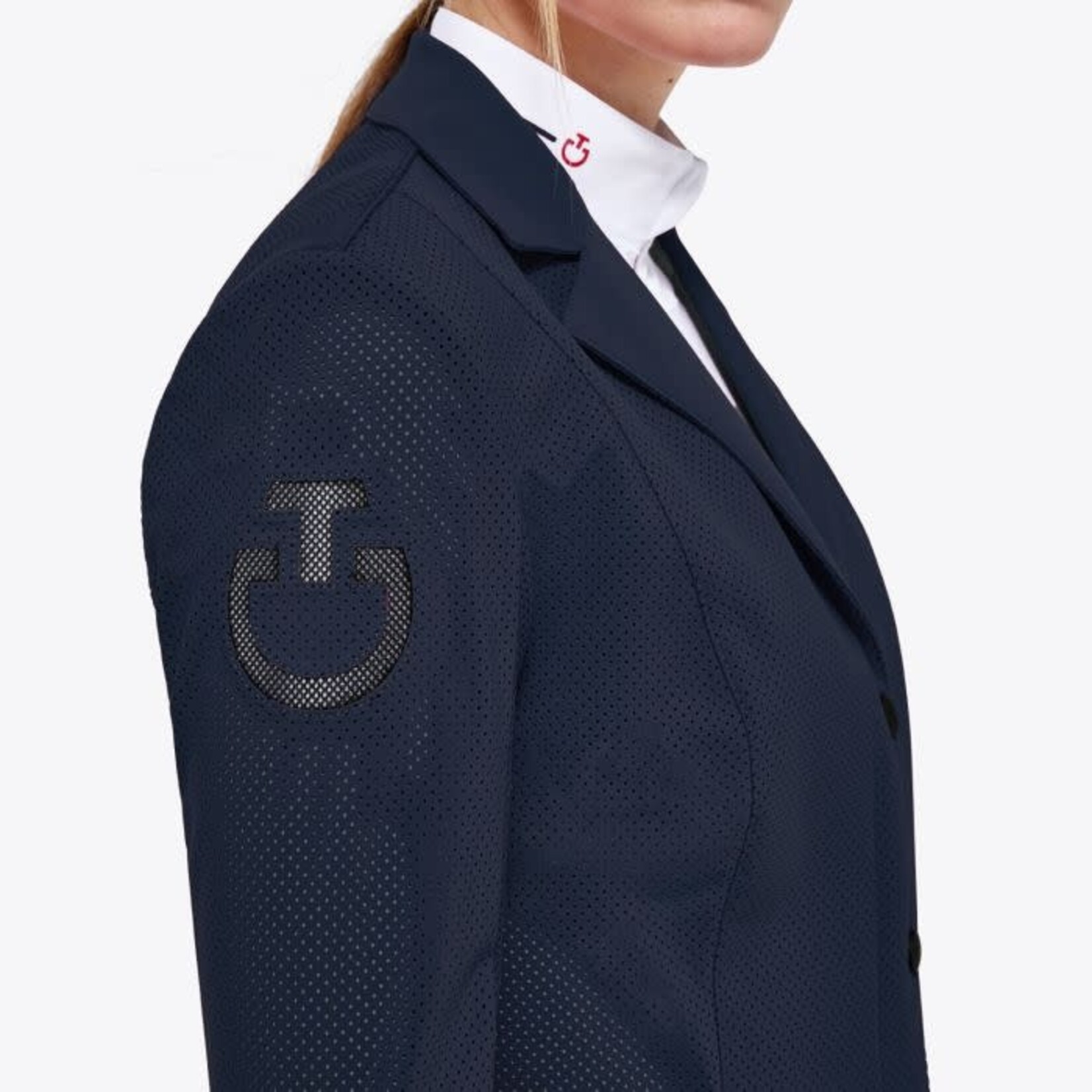 Cavalleria Toscana GGD040 Cavalleria Toscana Revolution Perforated Light Tech Knit Zip Riding Jacket