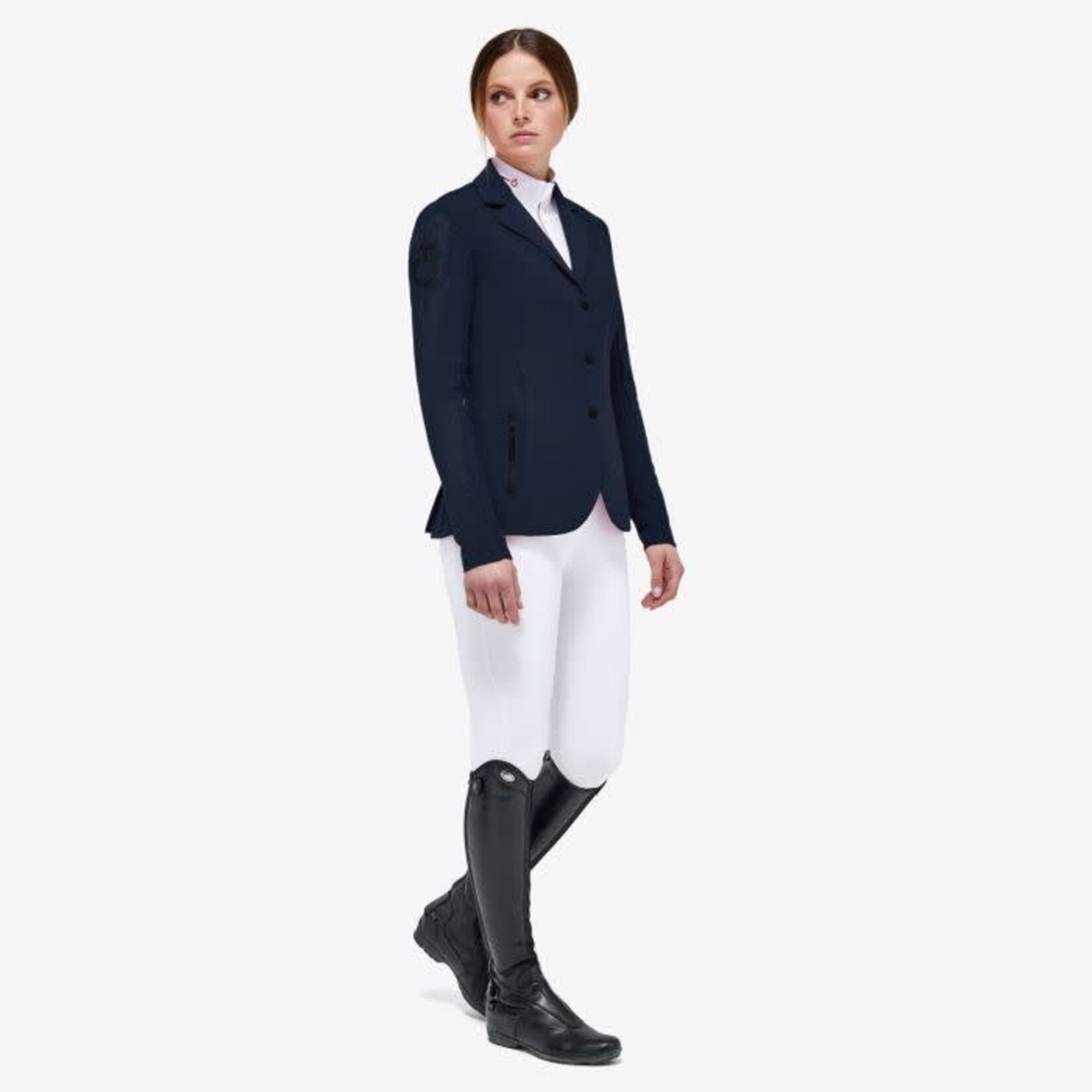 Cavalleria Toscana GGD040 Cavalleria Toscana Revolution Perforated Light Tech Knit Zip Riding Jacket