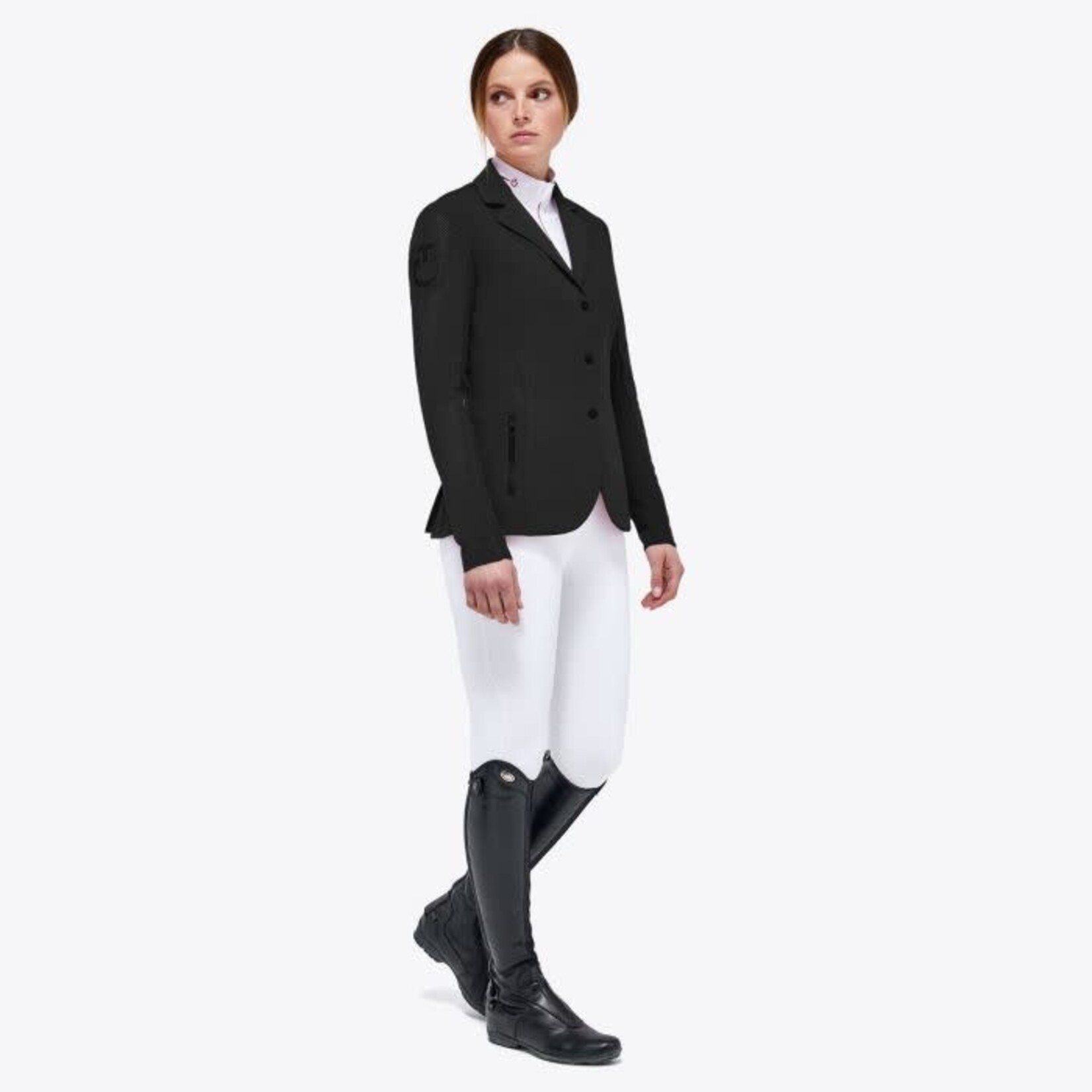 Cavalleria Toscana GGD040 Cavalleria Toscana Revolution Perforated Light Tech Knit Zip Riding Jacket