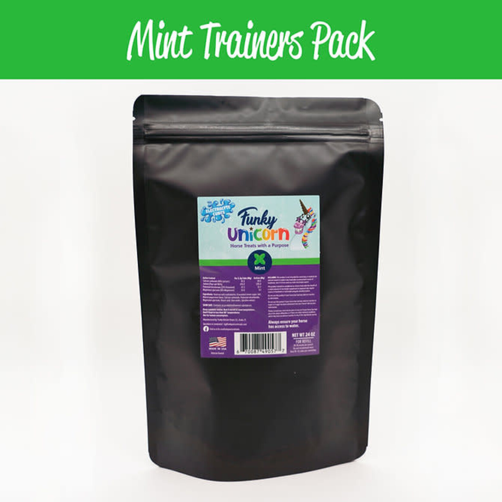 Funky Unicorn Funky Unicorn Electrolyte Cubes Trainer Pack/Refill 24 oz mylar pouch