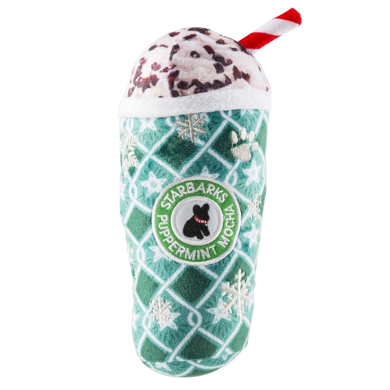 Haute Diggity Dog Starbarks Green Stars Puppermint Mocha Christmas Dog Toys