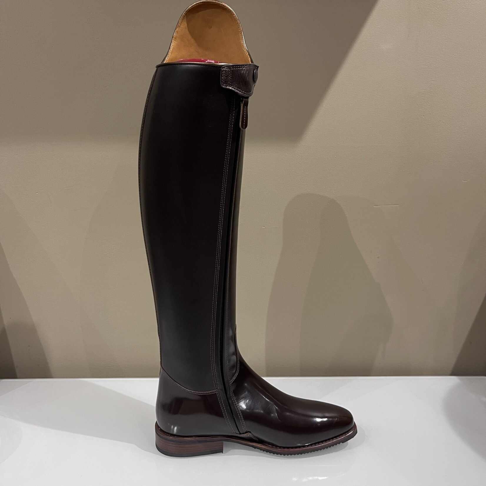 DeNiro DeNiro Custom Raffaello Dressage Boot in Brushed Brown (Po Fondente) w/ Luna Rosetto Brown Top and GGS73 Crystal Fina Gold details and Brown Soles 39 MA S