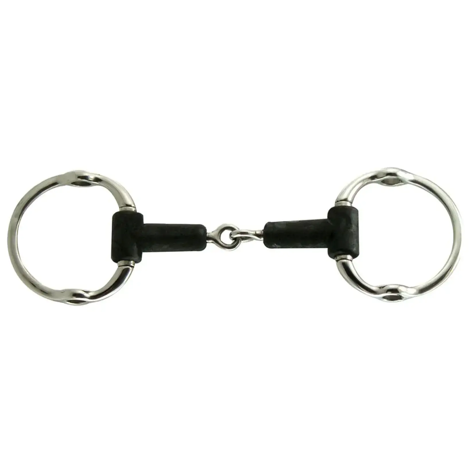 Soft Rubber Mouth Stainless Steel Snaffle Gag Bit