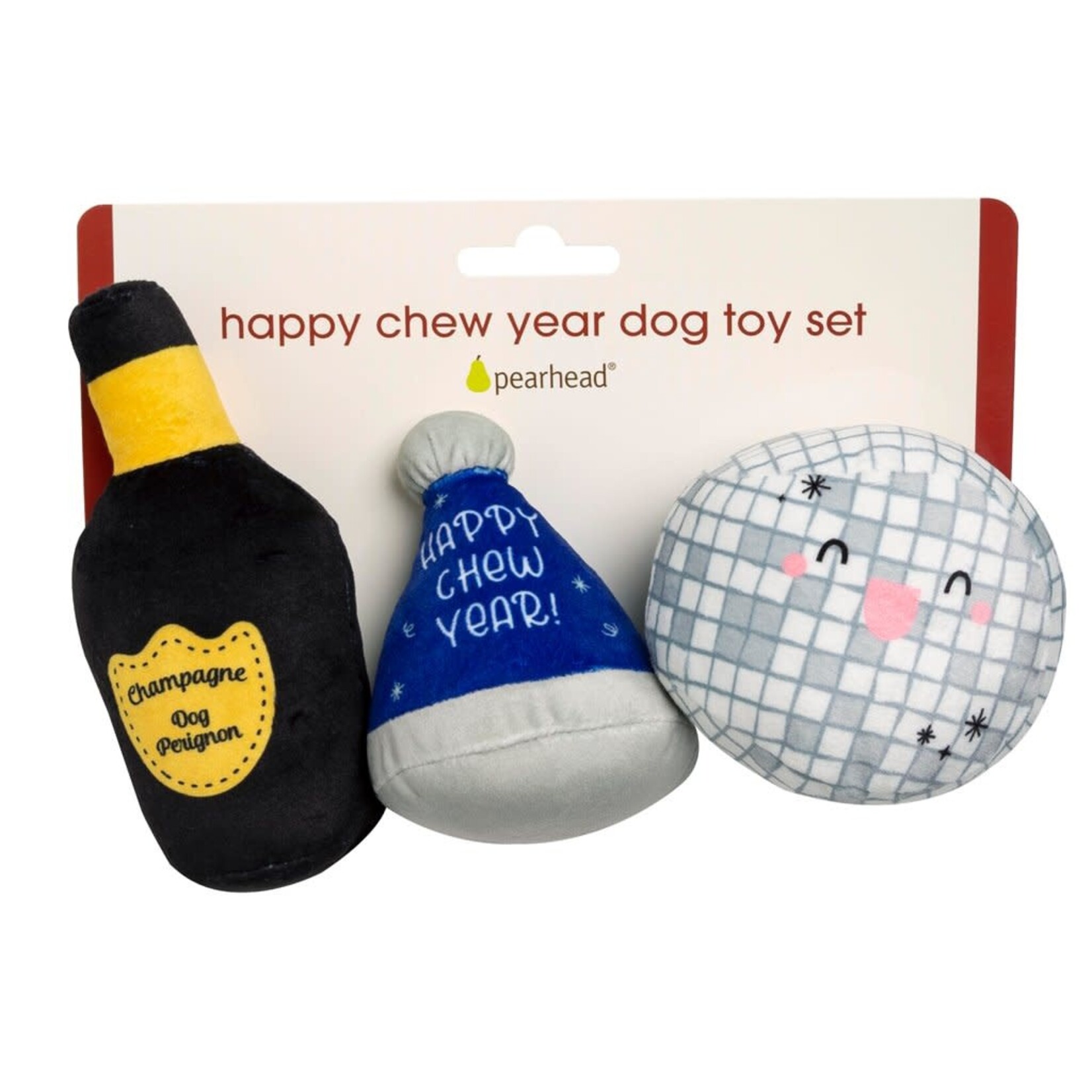 Pearhead Pearhead Happy Chew Year Dog Toys, Set of 3