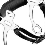 Herm Sprenger Hackamore with Leather Curb Strap and Leather Noseband, 13cm Shank