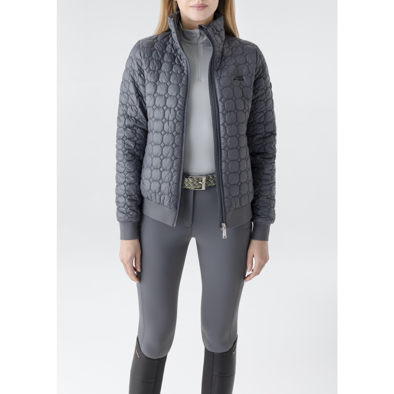 Equiline Q10740 Equiline Edae Women's Octagon Quilted Bomber Jacket