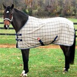 Baker 7070 Baker Blanket Deluxe Trim w/ added Real Aust Merino Sheepskin at wither, satin lined shoulders, snap-buckle front, elastic surcingle inserts and elastic leg straps AVAILABLE 66”-86"
