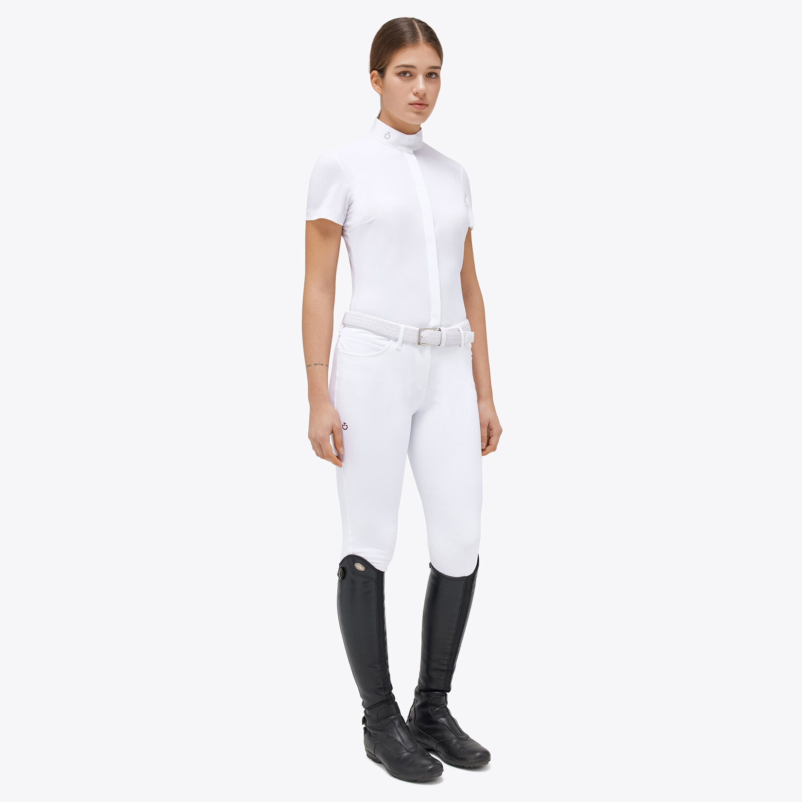 Cavalleria Toscana CAD245 Cavalleria Toscana mini orbit flock printed jersey s/s competion