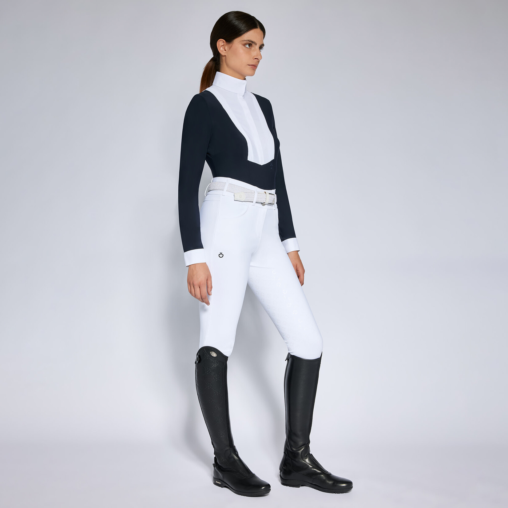 Cavalleria Toscana CAD097 Cavalleria Toscana American Long Sleeve Show Shirt