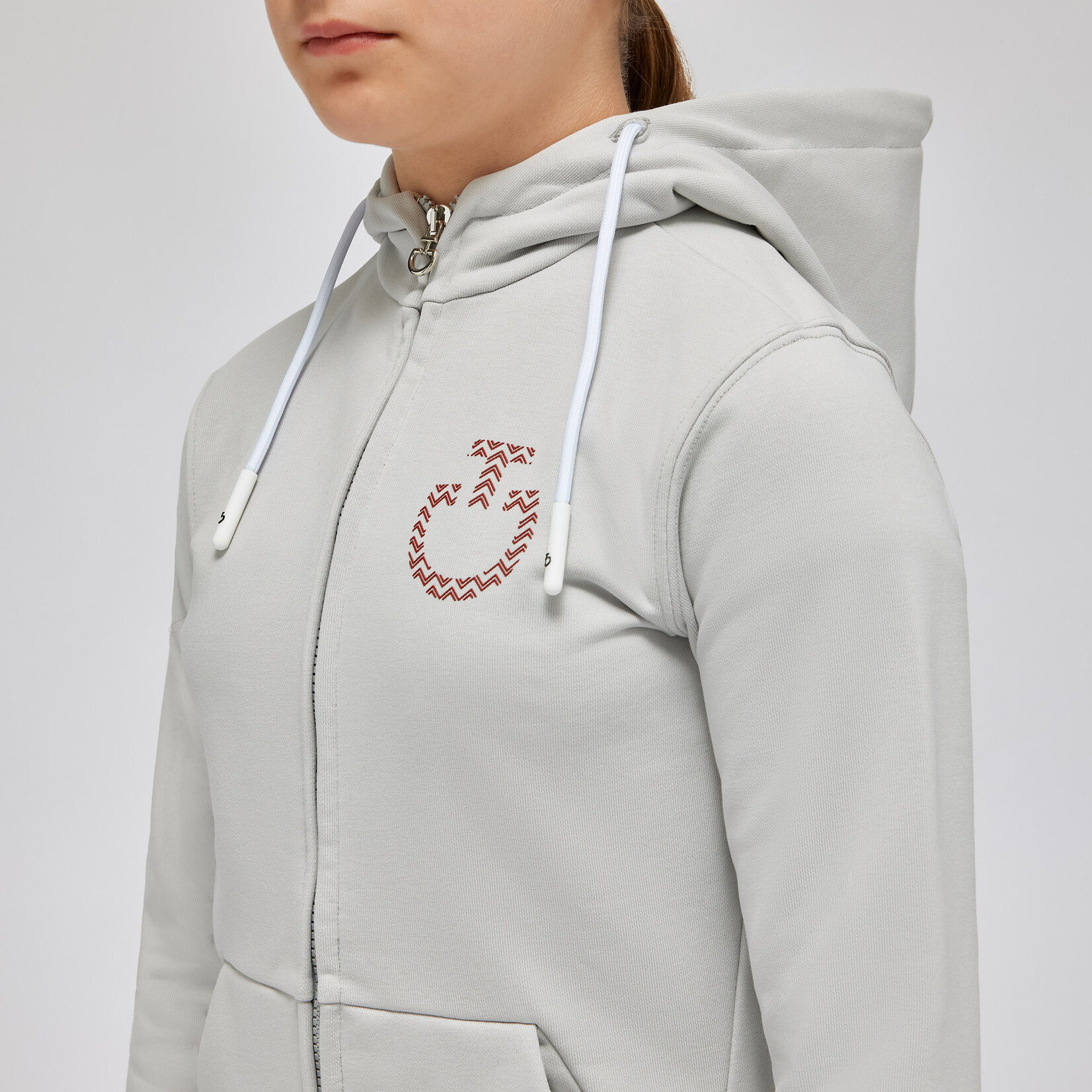 Cavalleria Toscana FEA015 Cavalleria Toscana Girl's Cotton Zip Hoodie