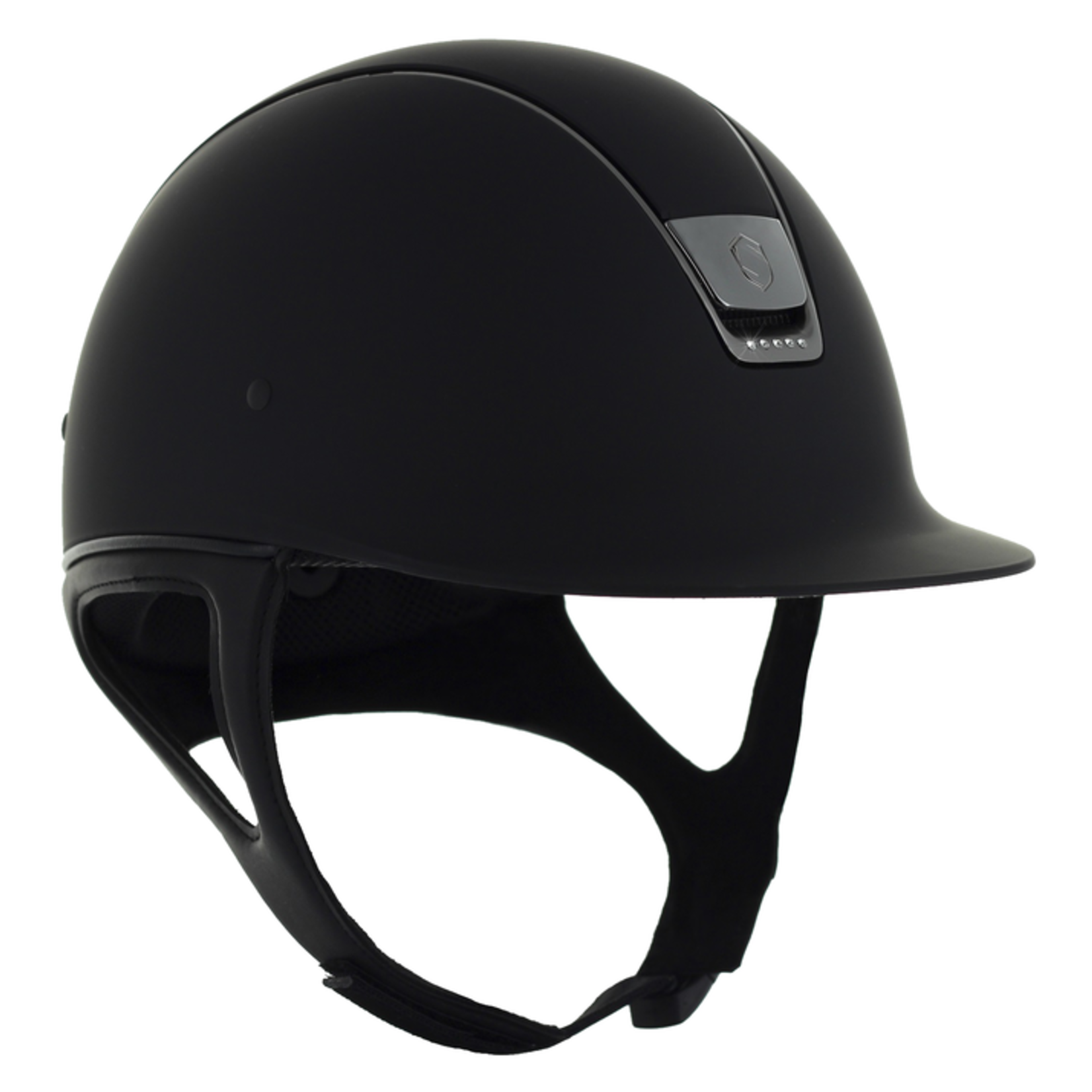 Samshield 1.0 Samshield Shadowmatt Helmet w/  Titanium Trim & 5 Swarovski Crystals, Sold as a kit with coordinating liner (sold separately).