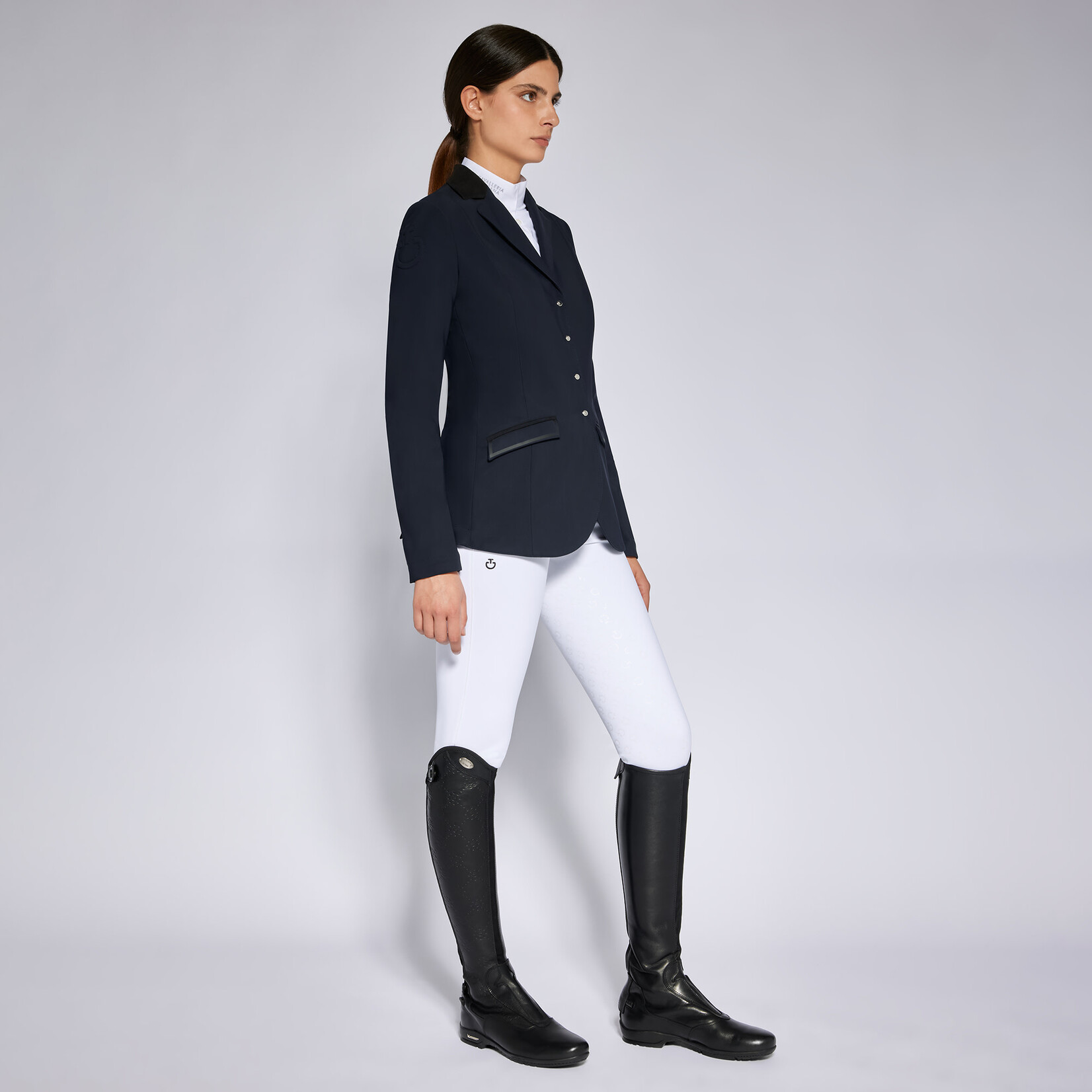 Cavalleria Toscana GGD032 Cavalleria Toscana Lightweight Jersey Zip Riding Jacket