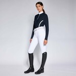Cavalleria Toscana POD377 Cavalleria Toscana Women's Tech Piquet Long Sleeve Zip Competition Polo