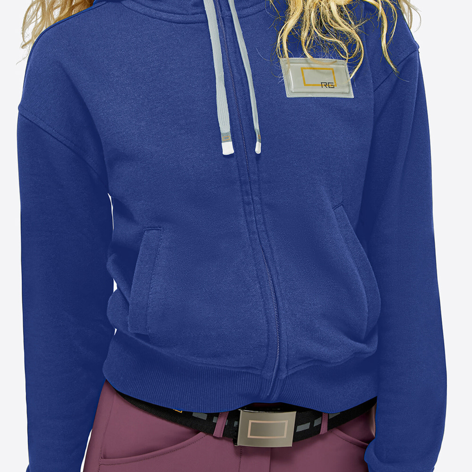 RG SWW006 RG Women's  Cropped Hooded Zip Sweatshirt