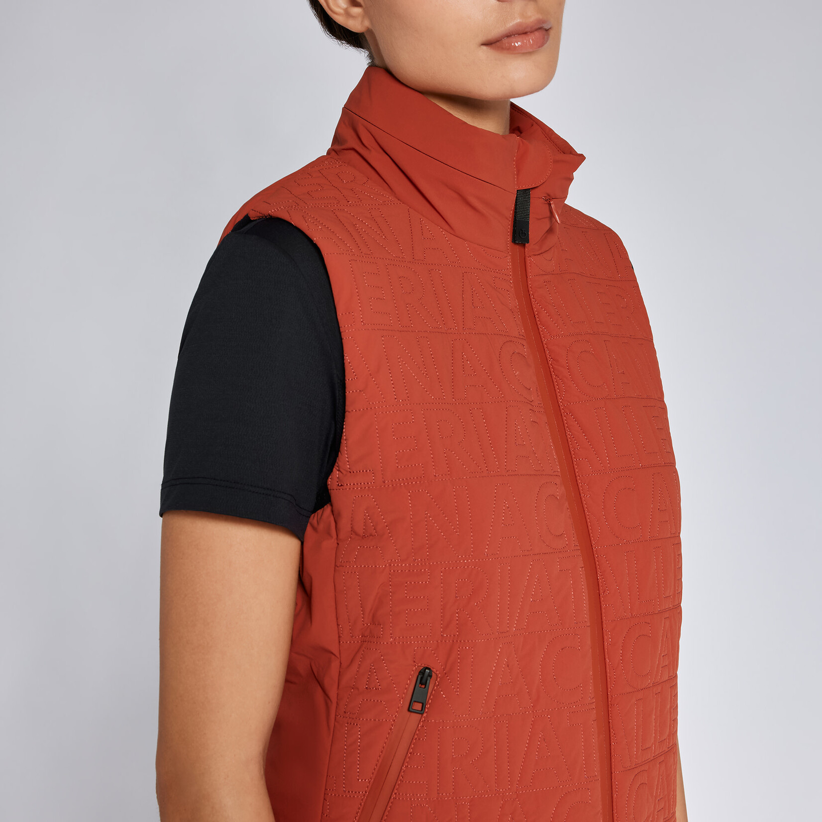 Cavalleria Toscana GLD296 Cavalleria Toscana Lightweight Puffer Vest w/ Hidden Hood