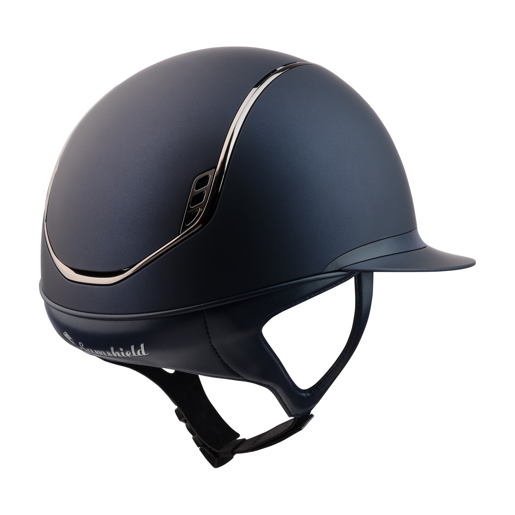 Samshield 2.0 Samshield Miss Shield Shadowmatt Helmet w/ Black Chrome Trim & Blazon, Sold as a kit with coordinating liner (sold separately).