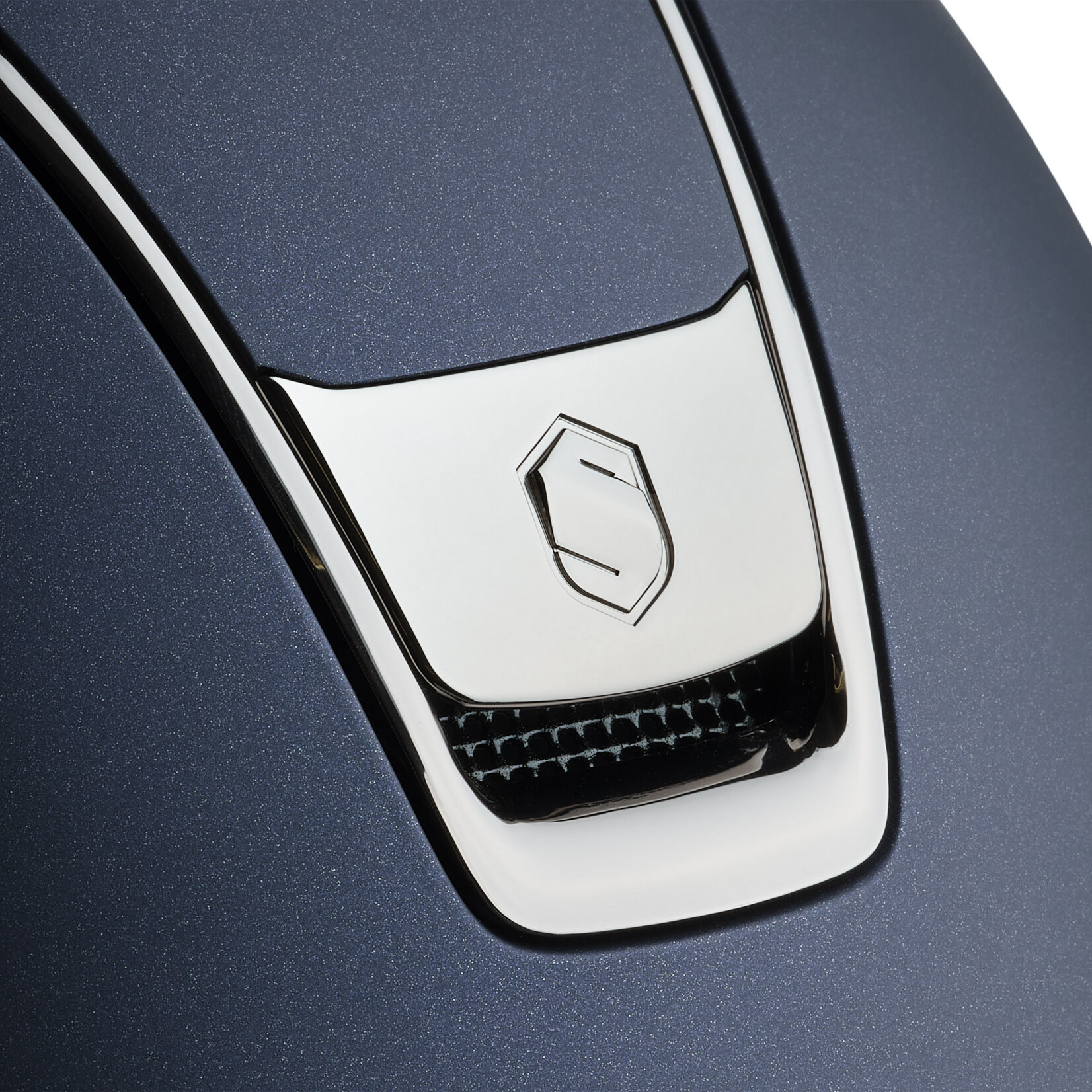 Samshield 2.0 Samshield Miss Shield Shadowmatt Helmet w/ Black Chrome Trim & Blazon, Sold as a kit with coordinating liner (sold separately).