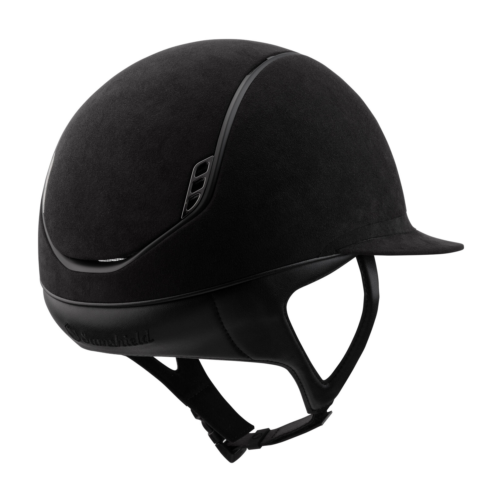 Samshield 2.0 Samshield Miss Shield Premium Helmet Alcantara w/ Alcantara Top & Frontal Band, Sold as a kit with coordinating liner (sold separately)