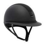 Samshield 2.0 #6 Fast Custom Samshield Miss Shield Shadowmatt Helmet w/ Alcantara Top & Band, Matt Black Trim & 5 Hematite Crystals, Sold as a kit with coordinating liner (sold separately)