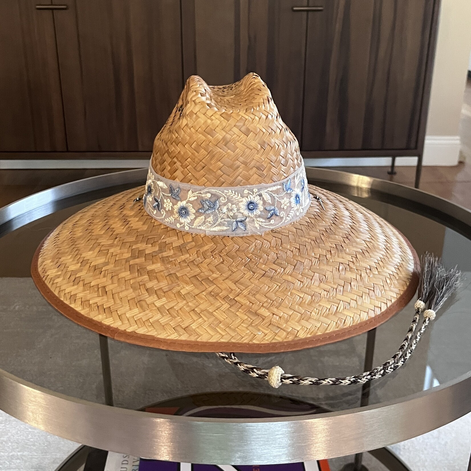 Dragonfly Designs Dragonfly Designs Premium Sun Hat with Horse Hair hand braided adjustable slide for windy days, fits most, sizing strips available.