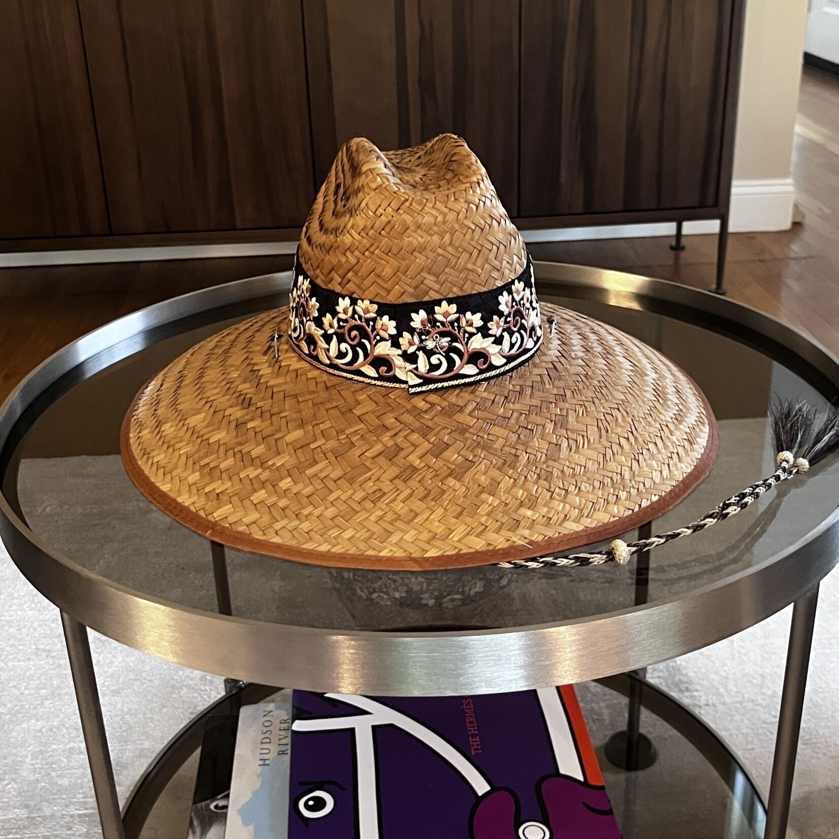 Dragonfly Designs Dragonfly Designs Premium Sun Hat with Horse Hair hand braided adjustable slide for windy days, fits most, sizing strips available.