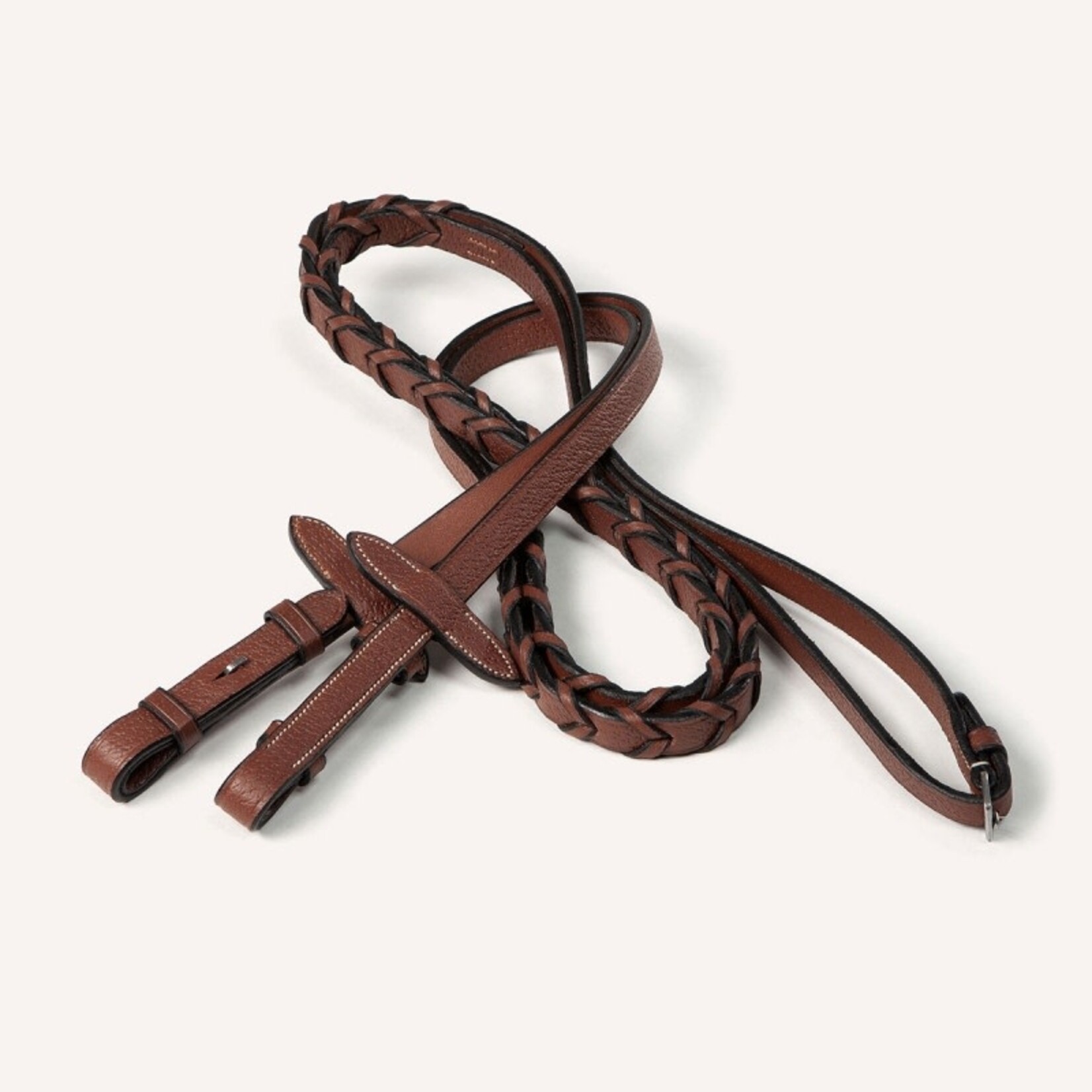 Butet Butet 5/8” Grained Laced Reins with Raised Fancy Stitch