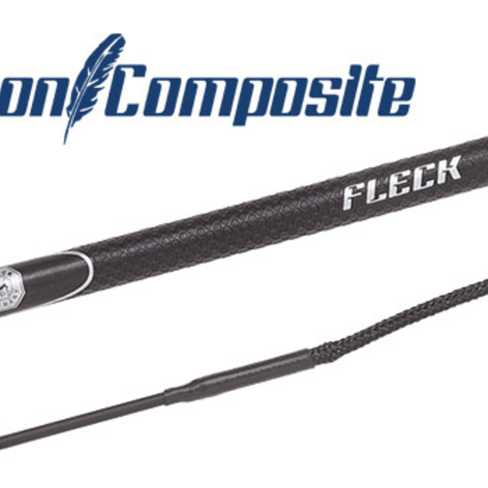 03015 Carbon Ultralight, PU Grip, Plastic Cap Fleck Dressage Whip
