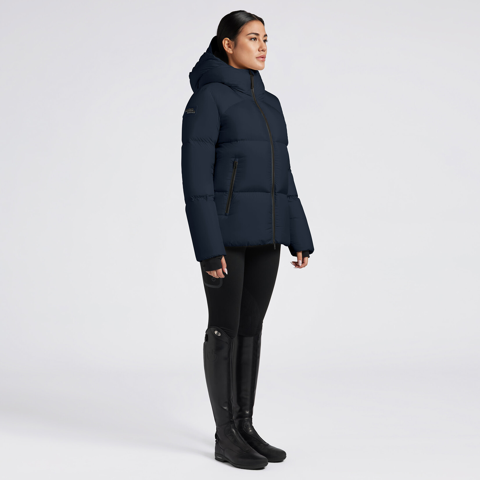 Cavalleria Toscana GID301 Cavalleria Toscana Hooded Down Padded Nylon Parka