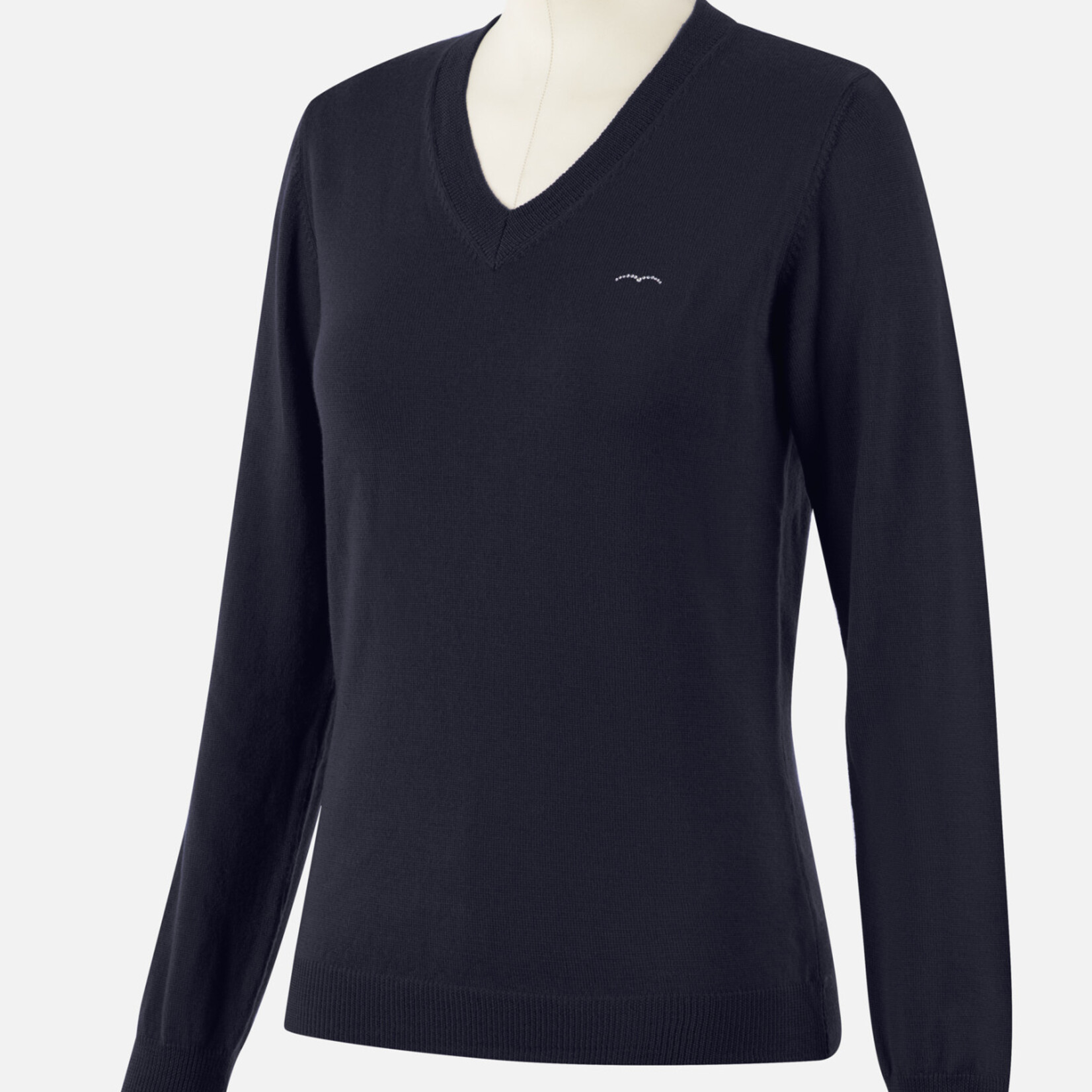 Animo Animo Smesh Women's V-neck pullover sweater in superfine Lane Merino Wool