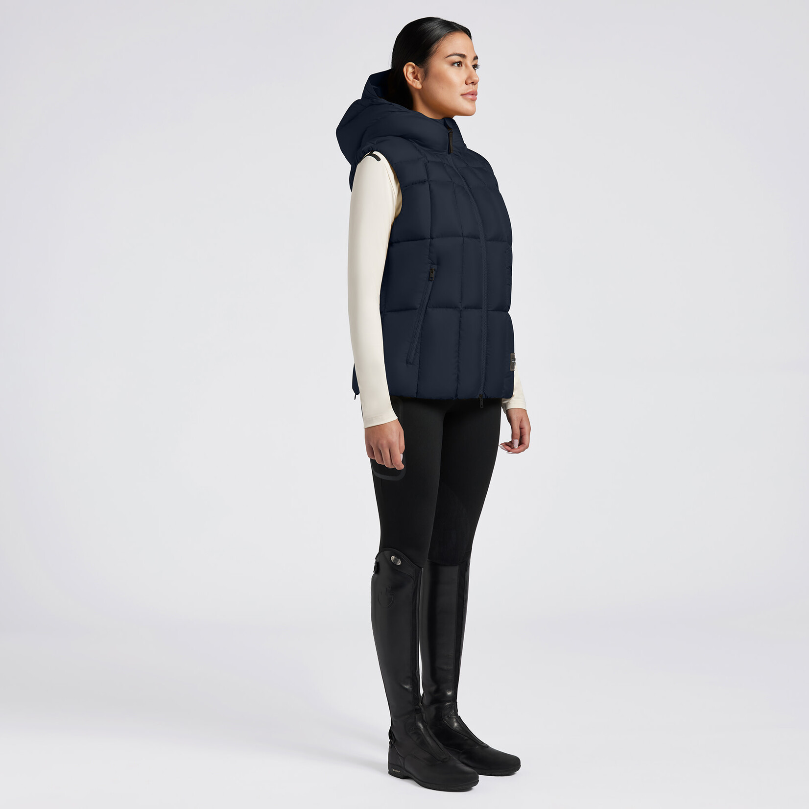 Cavalleria Toscana GLD301 Cavalleria Toscana Hooded Down Padded Nylon Vest